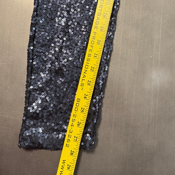 Aerie Navy Blue Sequin Pant Straight Leg Skinny Fashion Statement Legging - Picture 13 of 13
